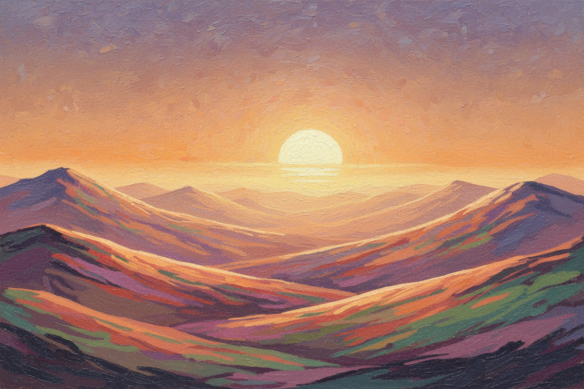 Monet Mountain Sunset