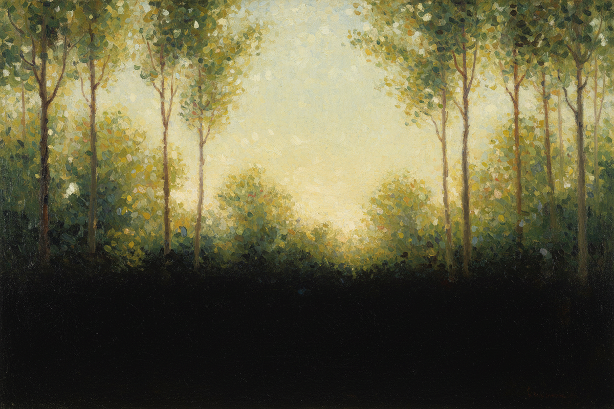 Simple Monet forest with dark base